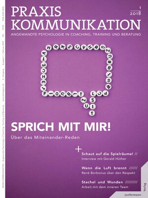 cover image of Praxis Kommunikation 1/2018 Einzelheft